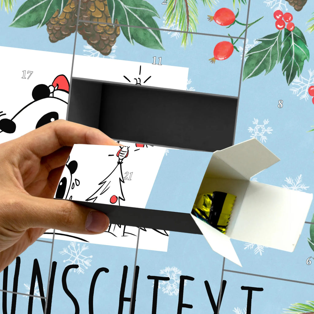 Personalisierter Befüllbarer Adventskalender Panda Weihnachtszeit Adventskalender Zum Selbst Befüllen, Befüllbarer Adventskalender