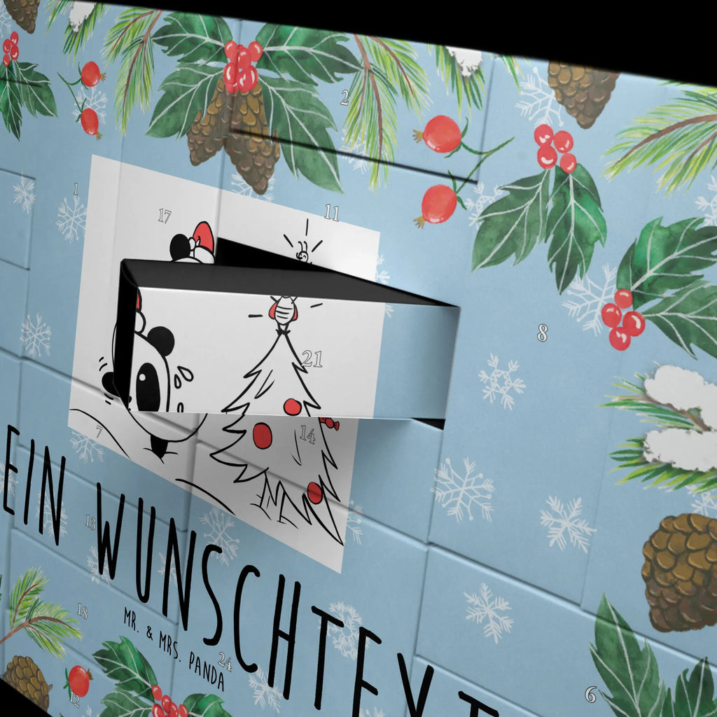 Personalisierter Befüllbarer Adventskalender Panda Weihnachtszeit Adventskalender Zum Selbst Befüllen, Befüllbarer Adventskalender