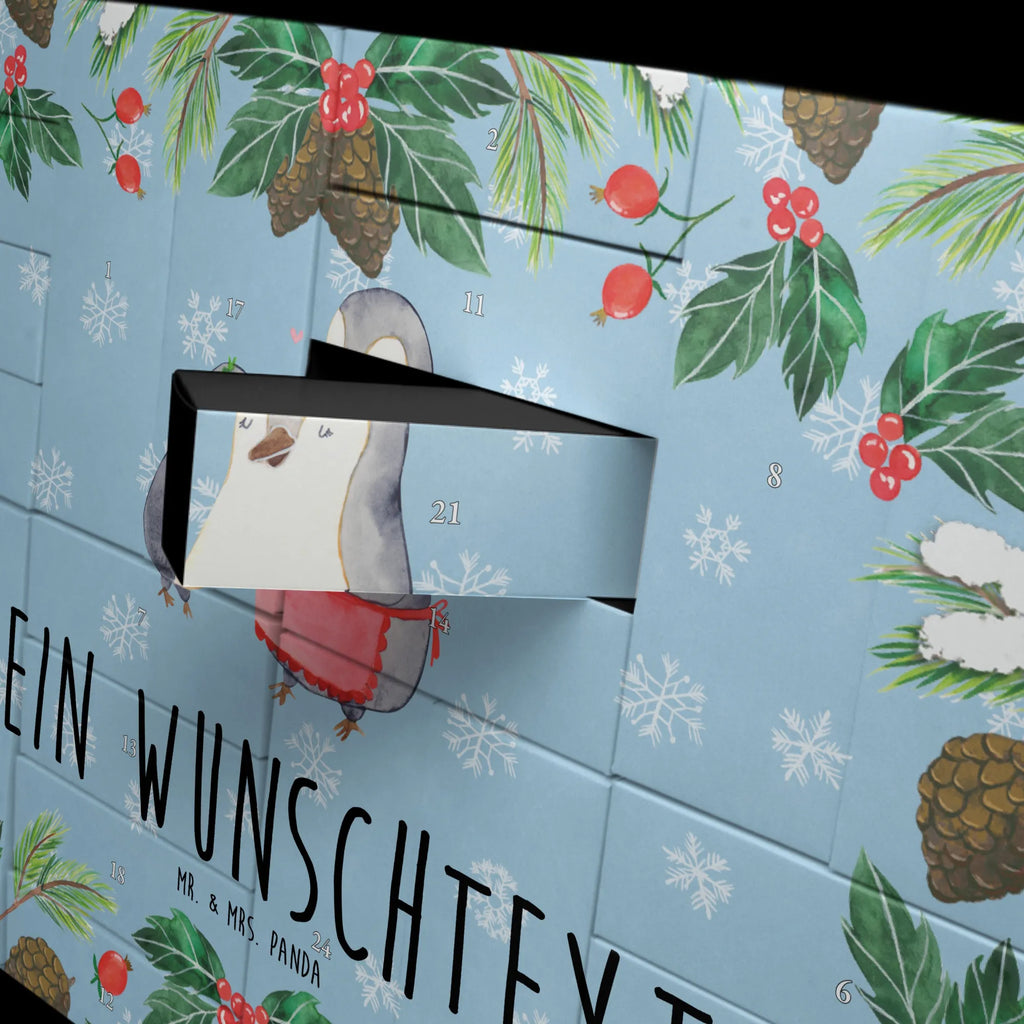 Personalisierter Befüllbarer Adventskalender Pinguin mit Kind Adventskalender Zum Selbst Befüllen, Befüllbarer Adventskalender, Vatertag, Familie, Mama, Opa, Oma, Bruder, Schwester, Papa, Muttertag, Geschenk, Mutter, Mami, Geburststag, Mutti