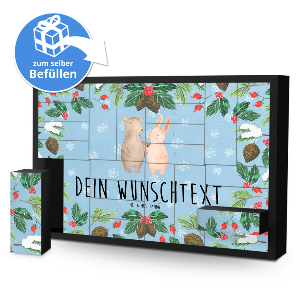Personalisierter Befüllbarer Adventskalender Bär und Hase Umarmen Adventskalender Zum Selbst Befüllen, Befüllbarer Adventskalender, Freundin, Jahrestag, Verlobung, Liebesgeschenk, Ehefrau, Heiratsantrag, Heiraten, Hocheitstag, Freund, Ehemann, Partner, Liebe, Freunde, Hase, Bärchen, Bär, Best Friends, Bester Freund