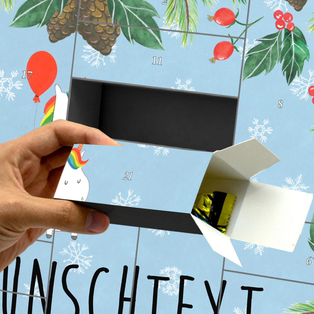 Personalisierter Befüllbarer Adventskalender Einhorn Luftballon Adventskalender Zum Selbst Befüllen, Befüllbarer Adventskalender, Einhorn, Einhorn Deko, Einhörner, Unicorn, Geschenk, Freundin, Freude, Geld, Luftballon, Lebenslust