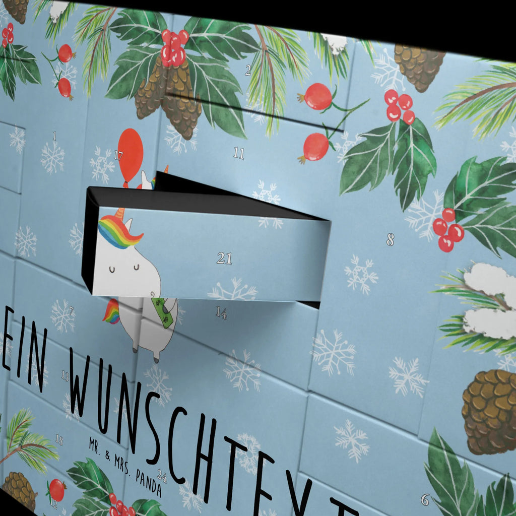 Personalisierter Befüllbarer Adventskalender Einhorn Luftballon Adventskalender Zum Selbst Befüllen, Befüllbarer Adventskalender, Einhorn, Einhorn Deko, Einhörner, Unicorn, Geschenk, Freundin, Freude, Geld, Luftballon, Lebenslust