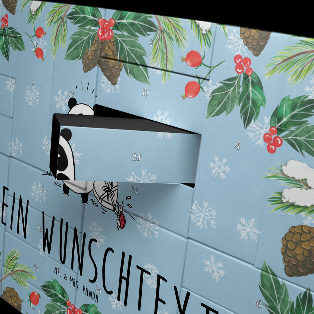 Personalisierter Befüllbarer Adventskalender Panda Dankeschön Adventskalender Zum Selbst Befüllen, Befüllbarer Adventskalender