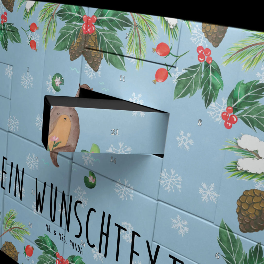 Personalisierter Befüllbarer Adventskalender Otter Seerose Befüllbarer Adventskalender, Adventskalender Zum Selbst Befüllen, Seeotter, Otter, Fischotter, Otter Seeotter See Otter