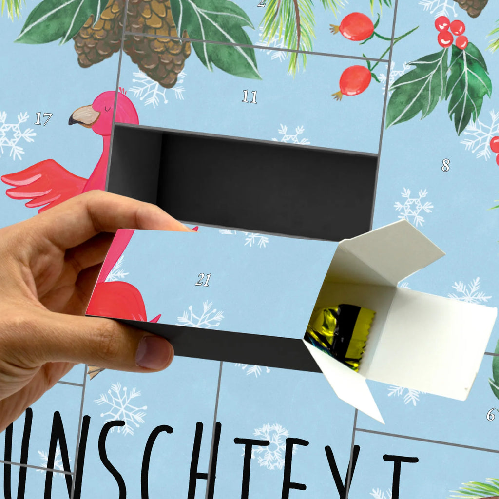 Personalisierter Befüllbarer Adventskalender Flamingo Yoga Befüllbarer Adventskalender, Adventskalender Zum Selbst Befüllen, Flamingo, Aufregen, Ärger, Tiefenentspannung, Entspannung, Yoga, Yoga-Übung, Achtsamkeit, Vogel, Namaste