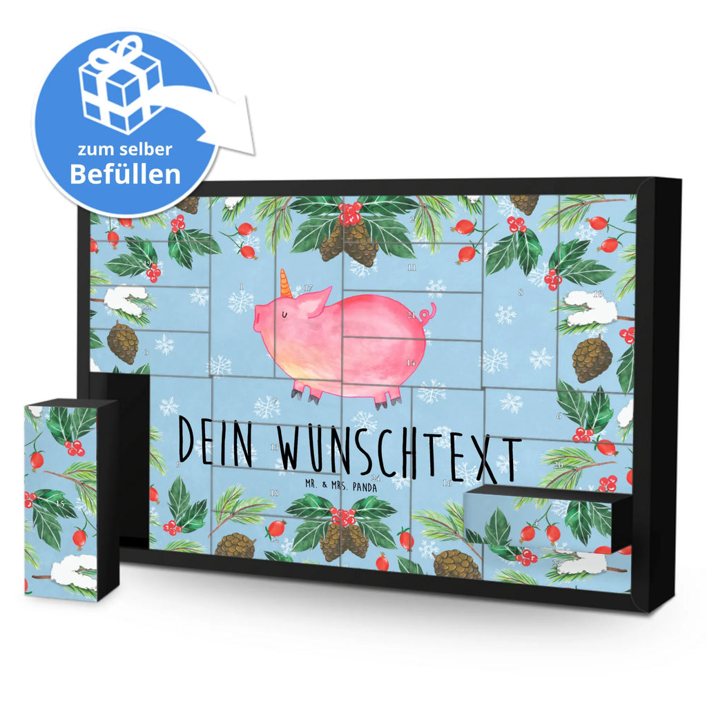Personalisierter Befüllbarer Adventskalender Einhorn Schwein Adventskalender Zum Selbst Befüllen, Befüllbarer Adventskalender, Einhorn, Einhorn Deko, Einhörner, Unicorn, Funny, Spruch, Party, English, Spaß, Englisch, Bauer, Schweinhorn, Piggy, Schwein, Witzig. Lustig, Pig, Geschenk