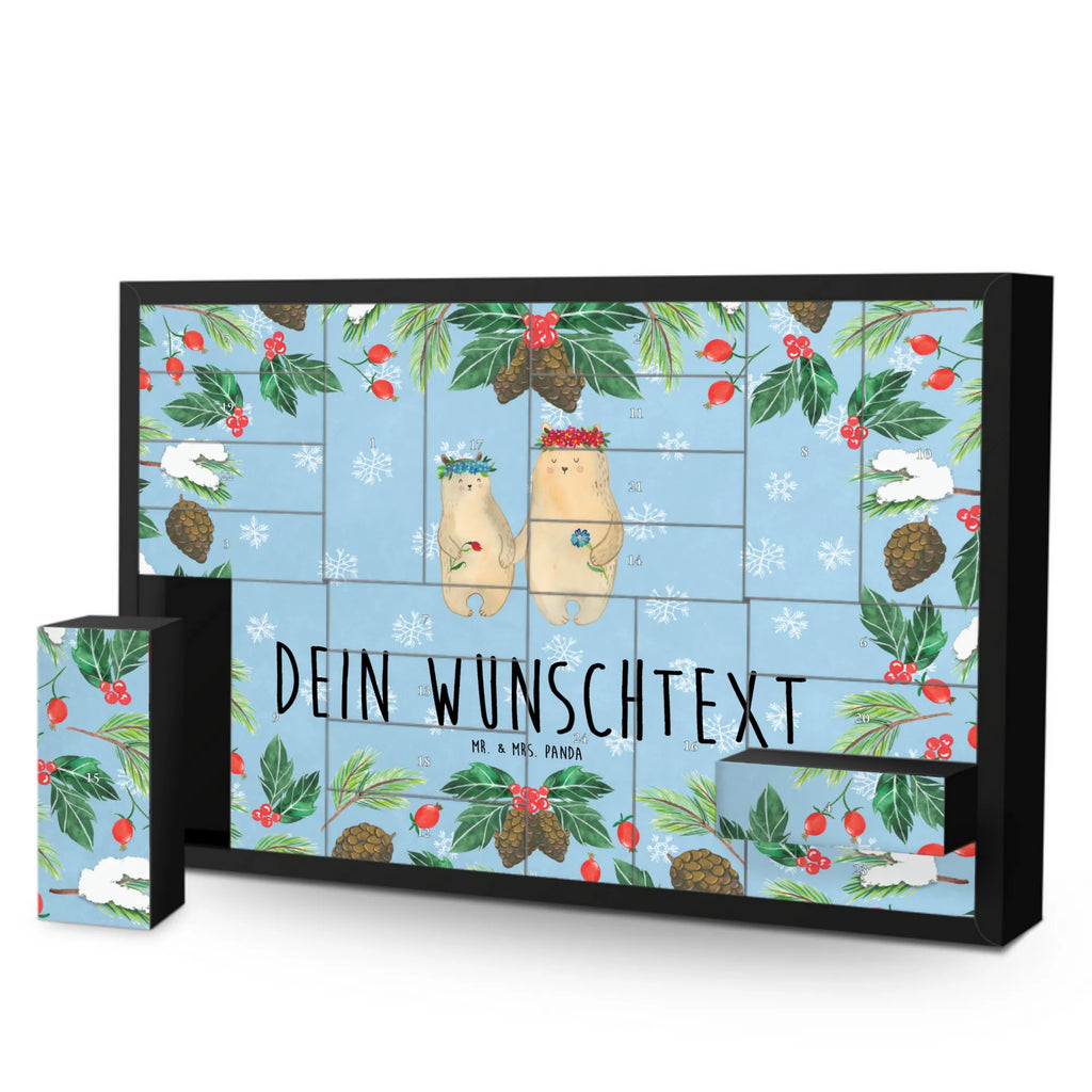Personalisierter Befüllbarer Adventskalender Bären mit Blumenkranz Adventskalender Zum Selbst Befüllen, Befüllbarer Adventskalender, Mama, Oma, Opa, Schwester, Papa, Bruder, Muttertag, Vatertag, Familie, Töchter, Kinder, Tochter, Bär, Mutter, Lieblingsmama, Mutti, Kind, Geschenk Mama. Muttertag, Family, Vorbild, Mami, Weltbeste Mama, Bären, Beste Mutter, Lieblingsmensch