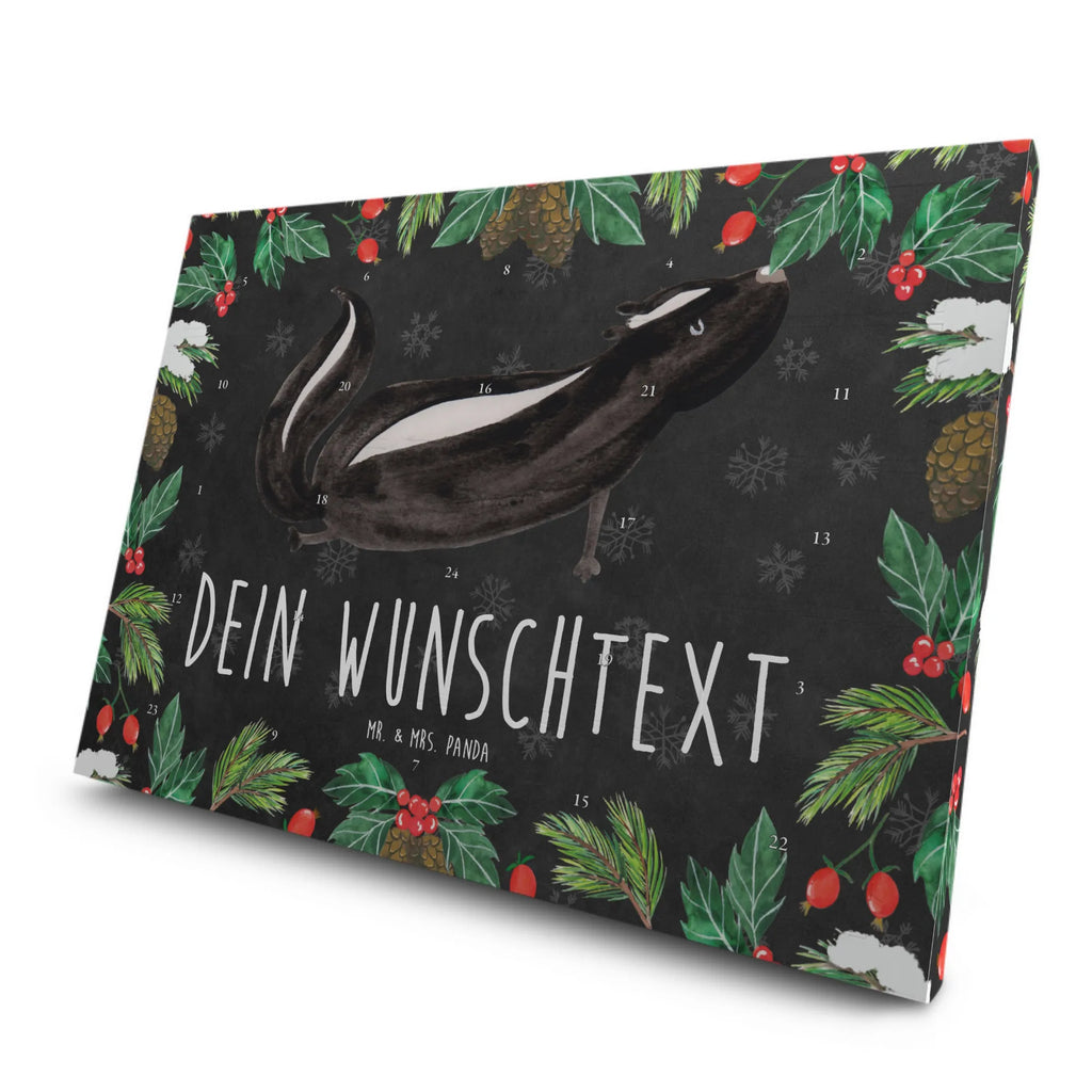 Personalisierter Tee Adventskalender Stinktier Yoga Personalisierter Tee Adventskalender, Skunk, Stinktier, Yoga, Stinki, Raubtier, Liebe, Lebe, Namaste, Wildtier, Stinker, Lache