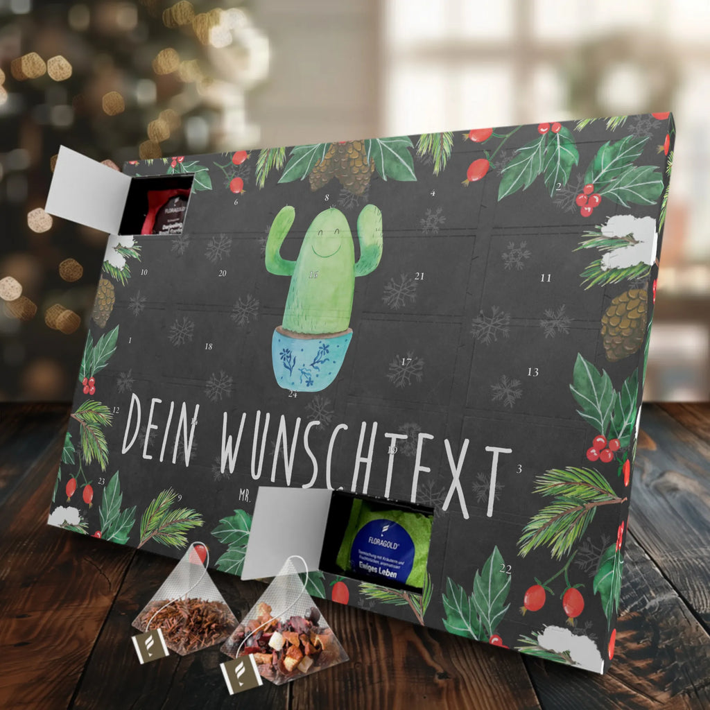 Personalisierter Tee Adventskalender Kaktus Happy Personalisierter Tee Adventskalender, Kaktus, Kakteen, Büro, Neustart, Familie, Ausbildung, Motivation, Lustig, Spruch, Kollegin, Freundin, Kollege, Kindersicherung, Mutter, Büroalltag