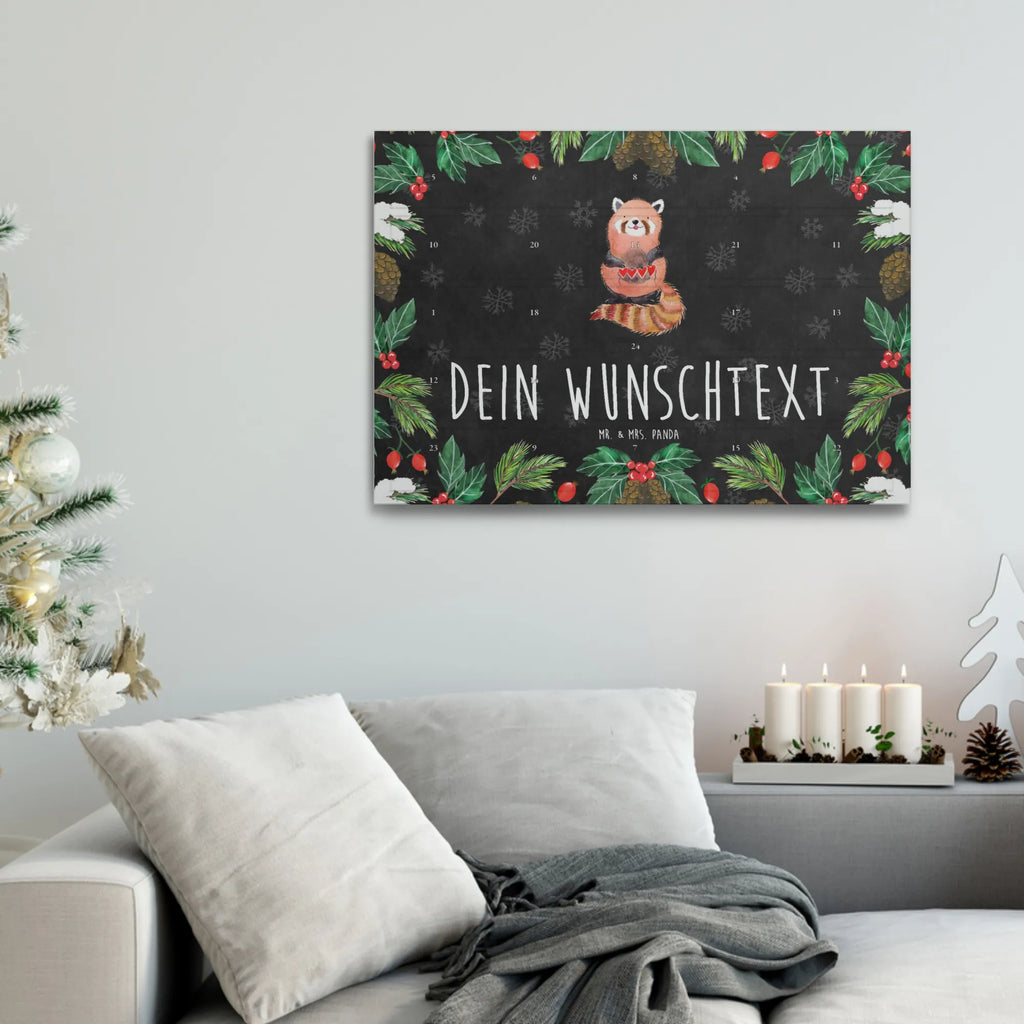 Personalisierter Tee Adventskalender Roter Panda Personalisierter Tee Adventskalender, Tiermotive, Tiere, Gute Laune, Lustige Sprüche, Liebe, Panda, Liebling, Lieblingsmensch, Rot, Herz