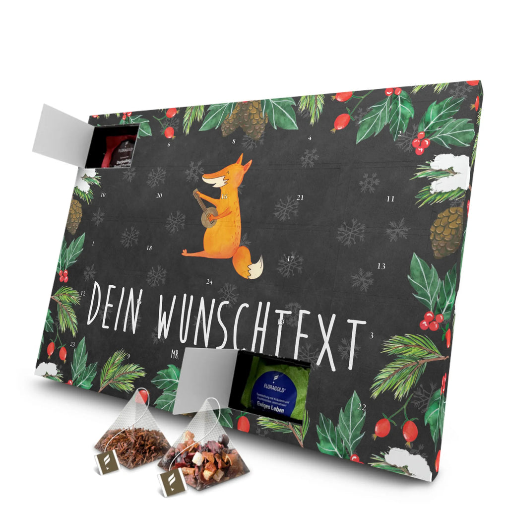 Personalisierter Tee Adventskalender Fuchs Gitarre Personalisierter Tee Adventskalender, Fuchs, Musikerin, Füchse, Gitarre, Sängerin, Sänger, Musik Spruch, Geschenk Musiker