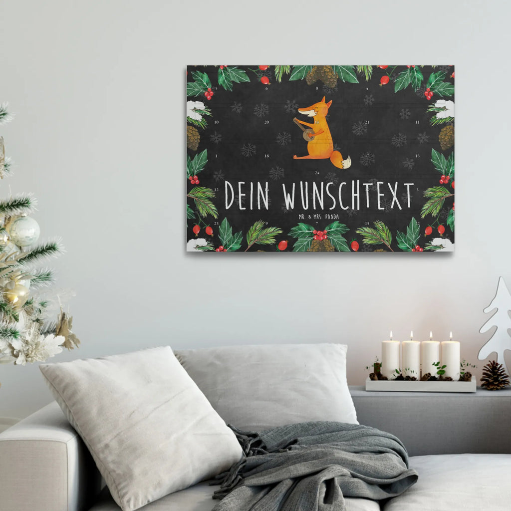 Personalisierter Tee Adventskalender Fuchs Gitarre Personalisierter Tee Adventskalender, Fuchs, Musikerin, Füchse, Gitarre, Sängerin, Sänger, Musik Spruch, Geschenk Musiker