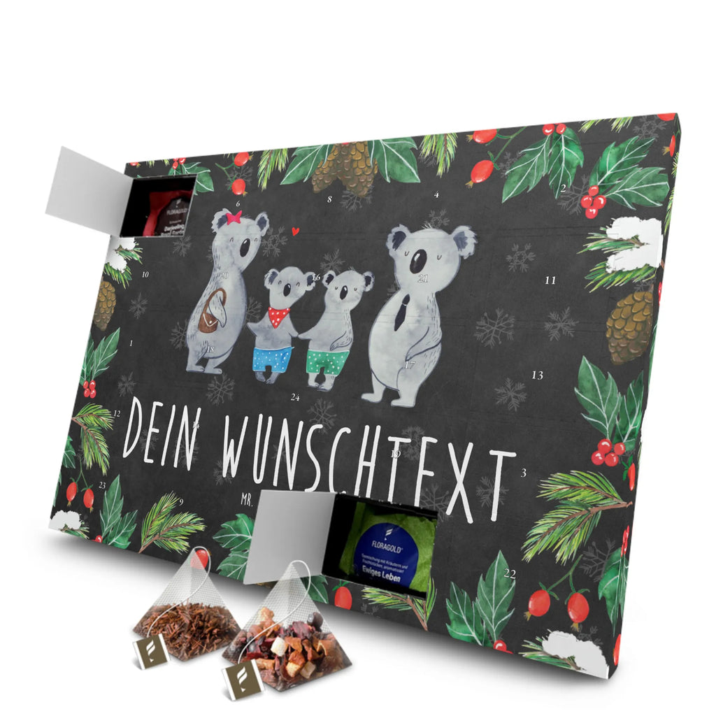 Personalisierter Tee Adventskalender Koala Familie zwei Personalisierter Tee Adventskalender, Mama, Oma, Opa, Schwester, Papa, Bruder, Muttertag, Vatertag, Familie, Koalabär, Koalafamilie, Lieblingsfamilie, Koala, Beste Familie, Familienleben, Familienzeit