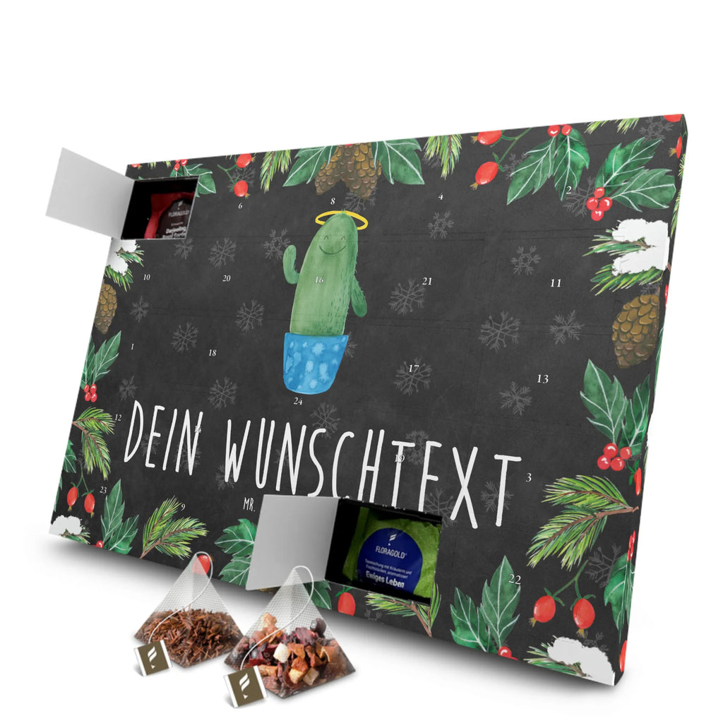 Personalisierter Tee Adventskalender Kaktus Heilig Personalisierter Tee Adventskalender, Kaktus, Kakteen, Bruder, Schwestern, Schwester, Freundin, Kind, Eltern, Familie, Frech, Lustig, Heiligenschein