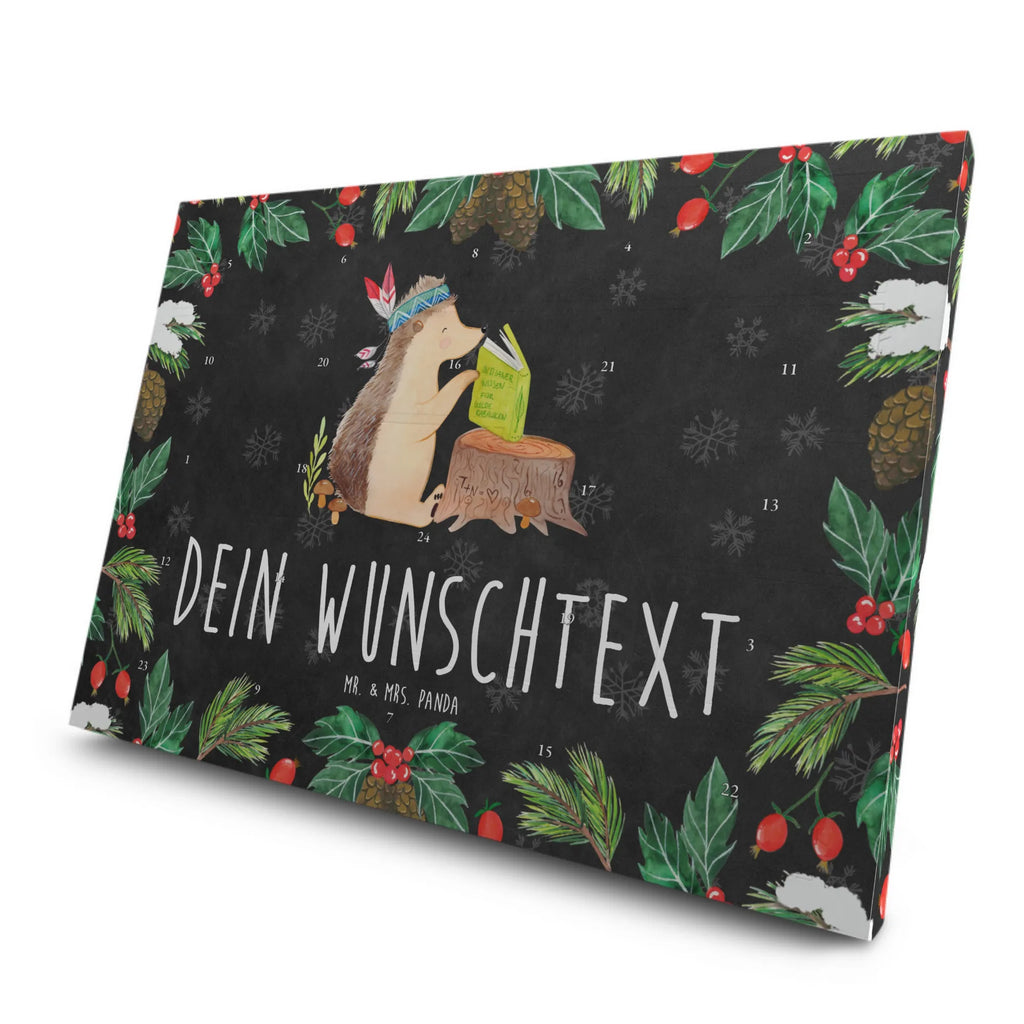 Personalisierter Tee Adventskalender Igel Federschmuck Personalisierter Tee Adventskalender, Waldtiere, Tiere, Indianer, Abenteuer, Camping, Lagerfeuer, Igel