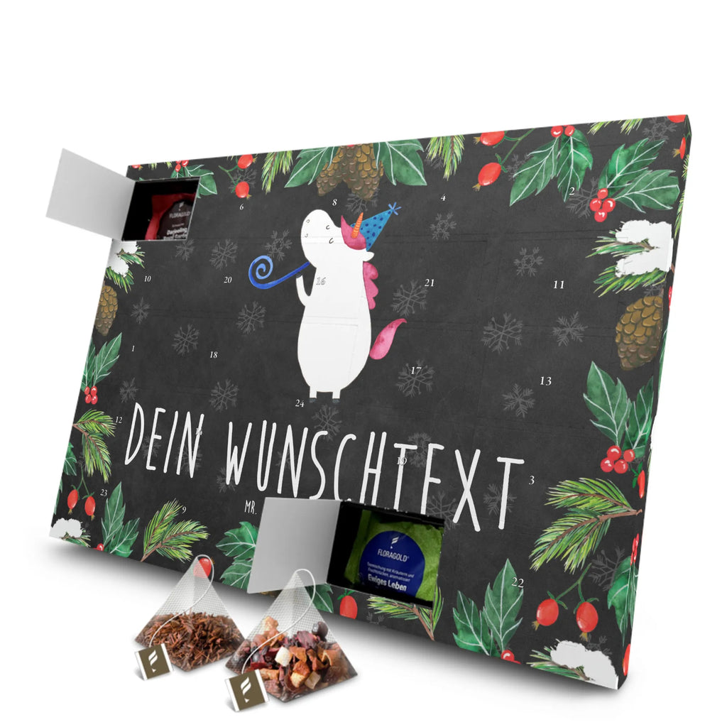 Personalisierter Tee Adventskalender Einhorn Party Personalisierter Tee Adventskalender, Einhorn, Einhorn Deko, Einhörner, Unicorn, Geburtstag, Feier, Konfetti, Glitzer, Club, Party, Fest, Alkohol, Disco
