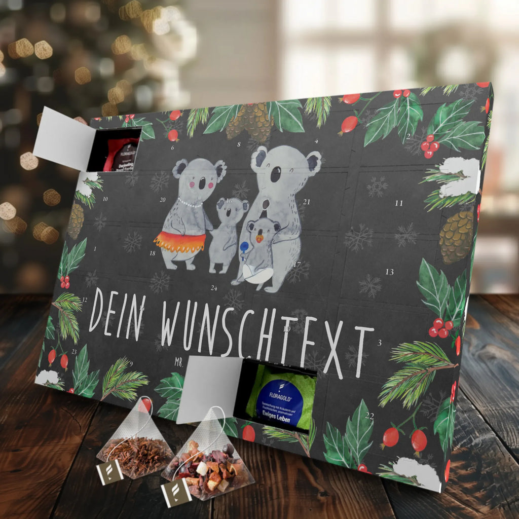 Personalisierter Tee Adventskalender Koala Familie Personalisierter Tee Adventskalender, Mama, Oma, Opa, Schwester, Papa, Bruder, Muttertag, Vatertag, Familie, Koalas, Kinder, Geschwister, Familienleben, Koala, Family
