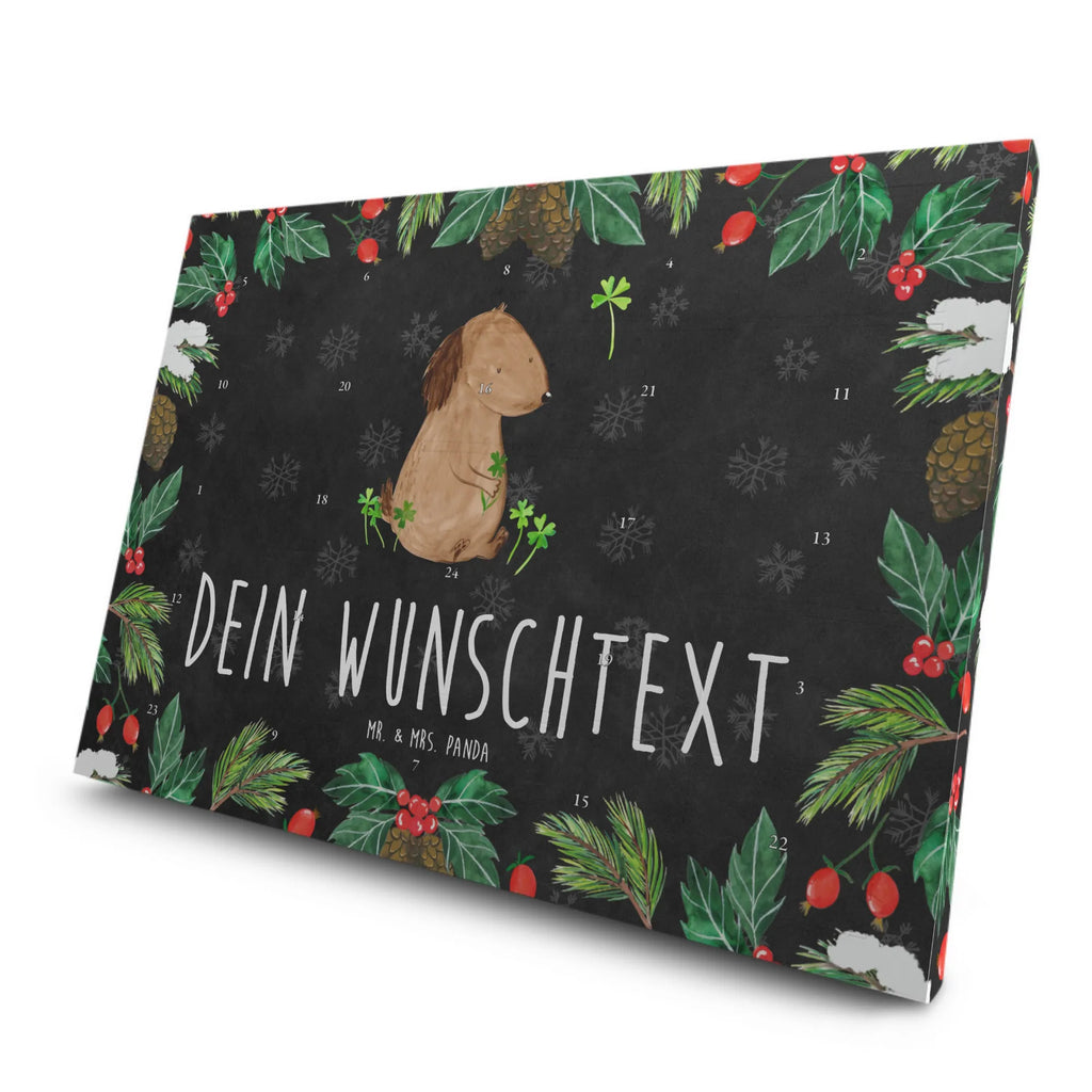 Personalisierter Tee Adventskalender Hund Kleeblatt Personalisierter Tee Adventskalender, Hunderasse, Tierliebhaber, Hundemotiv, Haustier, Hundebesitzer, Hund, Sprüche, Glücksbringer, Achtsamkeit, Tagträume, Glück, Selbstliebe, Neuanfang, Kleeblatt, Motivation, Geschenk