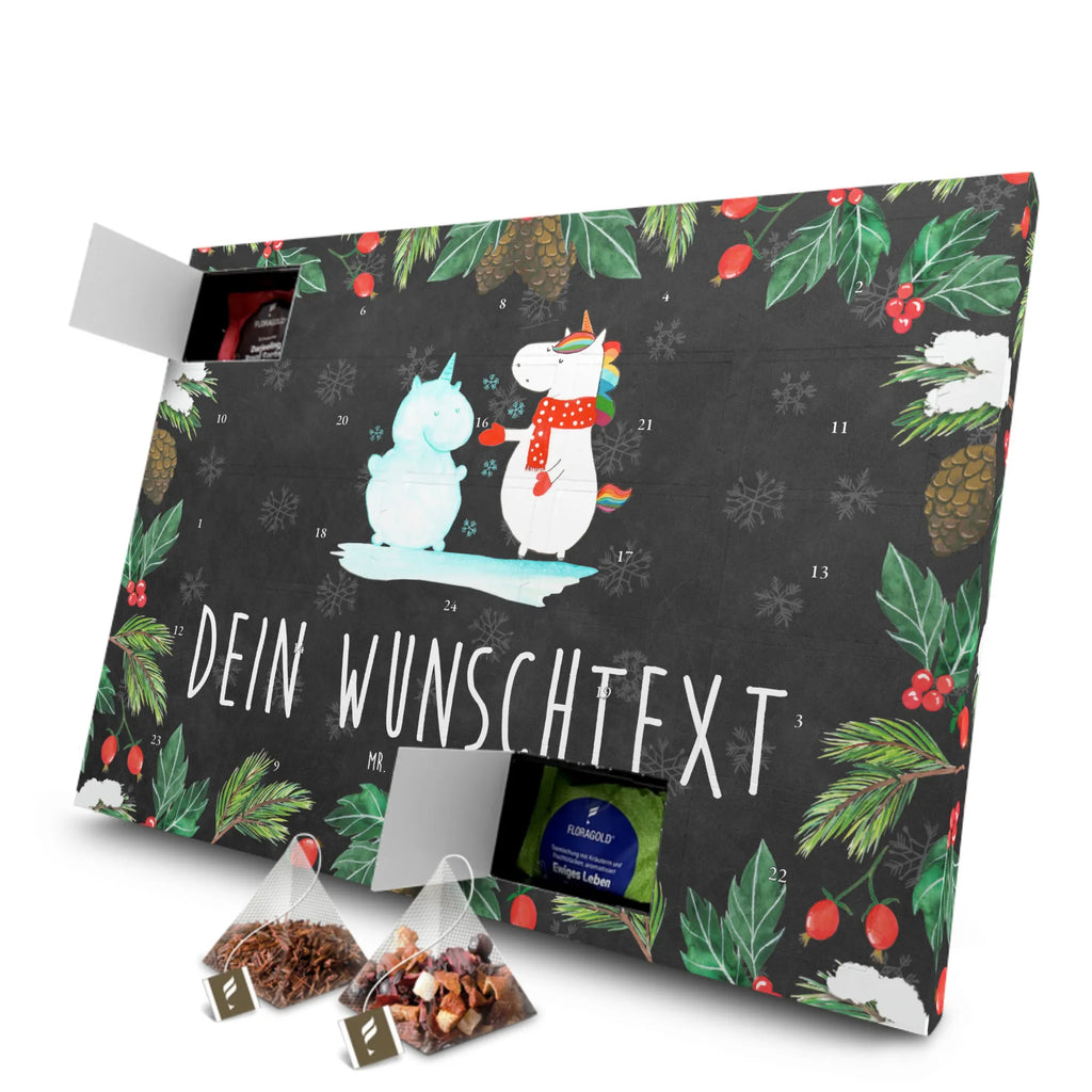 Personalisierter Tee Adventskalender Einhorn Schneemann Personalisierter Tee Adventskalender, Einhorn, Einhorn Deko, Einhörner, Unicorn, Handschuhe, X-Mas, Schneemann, Schnee, kalt, Mütze, Winter, Kuchen, Weihnachten