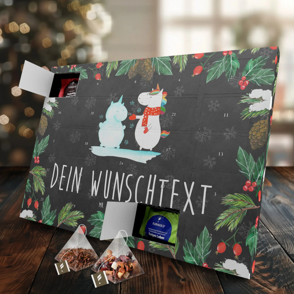 Personalisierter Tee Adventskalender Einhorn Schneemann Personalisierter Tee Adventskalender, Einhorn, Einhorn Deko, Einhörner, Unicorn, Handschuhe, X-Mas, Schneemann, Schnee, kalt, Mütze, Winter, Kuchen, Weihnachten