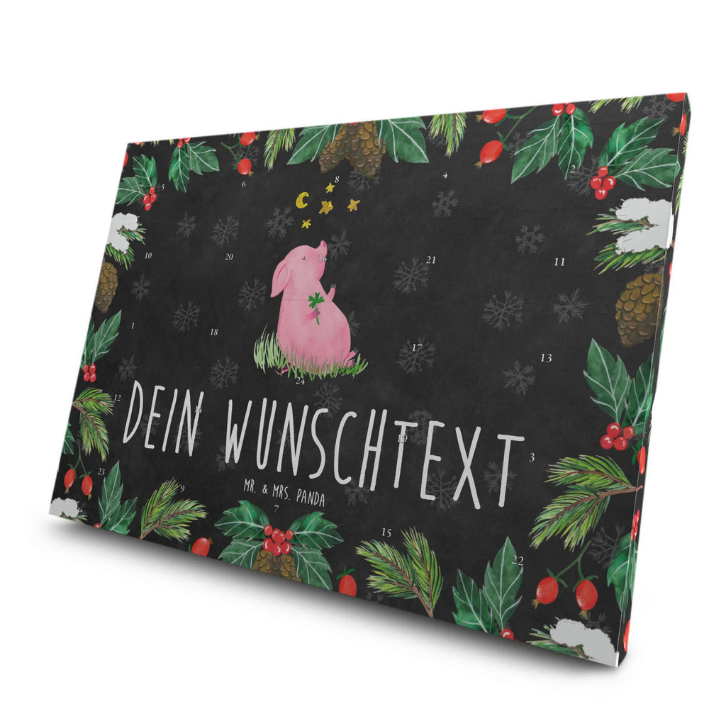 Personalisierter Tee Adventskalender Schwein Glück Personalisierter Tee Adventskalender, Tiermotive, Tiere, Gute Laune, Lustige Sprüche, Sernchen, Sterne, Schwein, Schweinchen, Glücksbringer, Ziele, Glücksschwein. Glück, Motivation, Träume