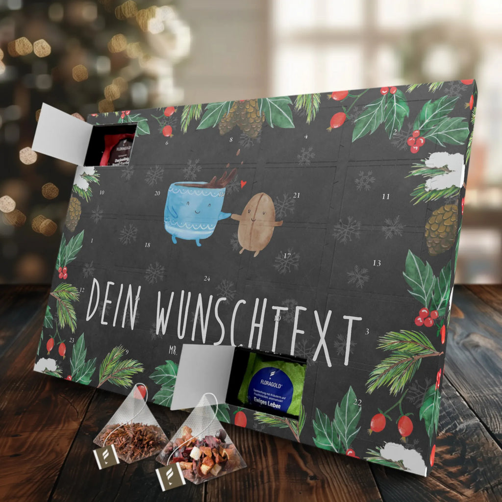 Personalisierter Tee Adventskalender Kaffee Bohne Personalisierter Tee Adventskalender, Tiermotive, Tiere, Gute Laune, Lustige Sprüche, Kaffeebohne, Genuss, Glück, Kaffee, Zufriedenheit