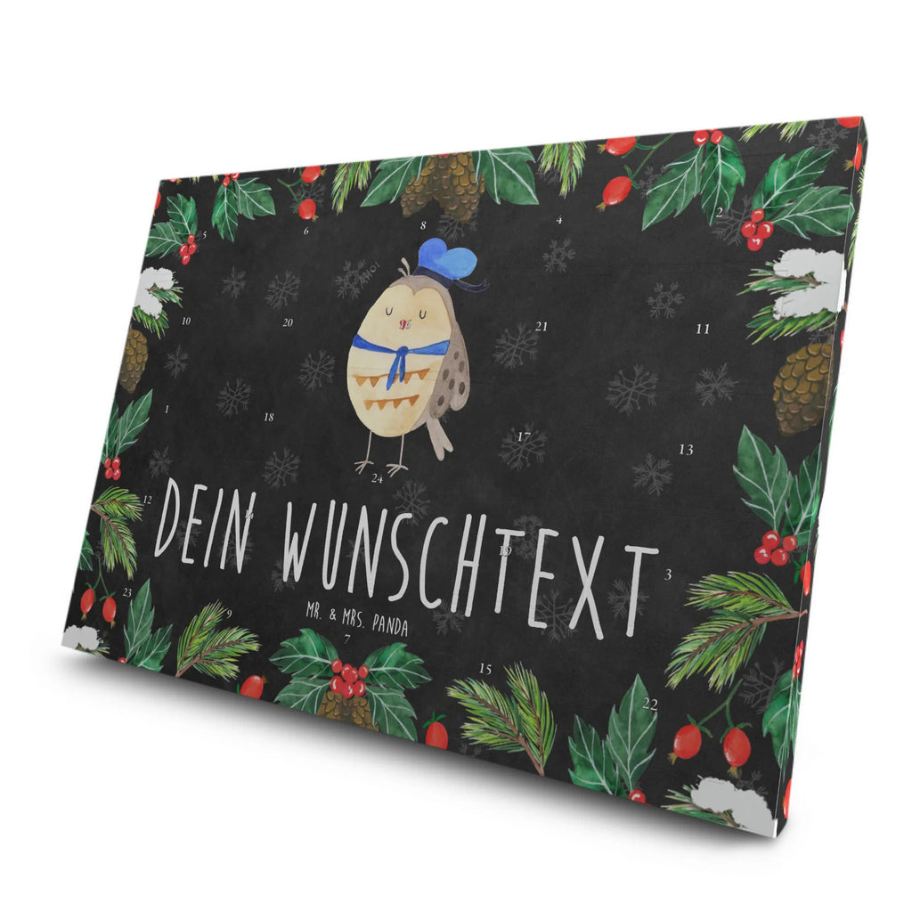 Personalisierter Tee Adventskalender Eule Matrose Personalisierter Tee Adventskalender, Eule, Freundin, Owl, Heimathafen, Matrose, Ehe, Seefahrer, Hochzeitstag Geschenk, Wortspiel Lustig, Eule Spruch, Eule Deko