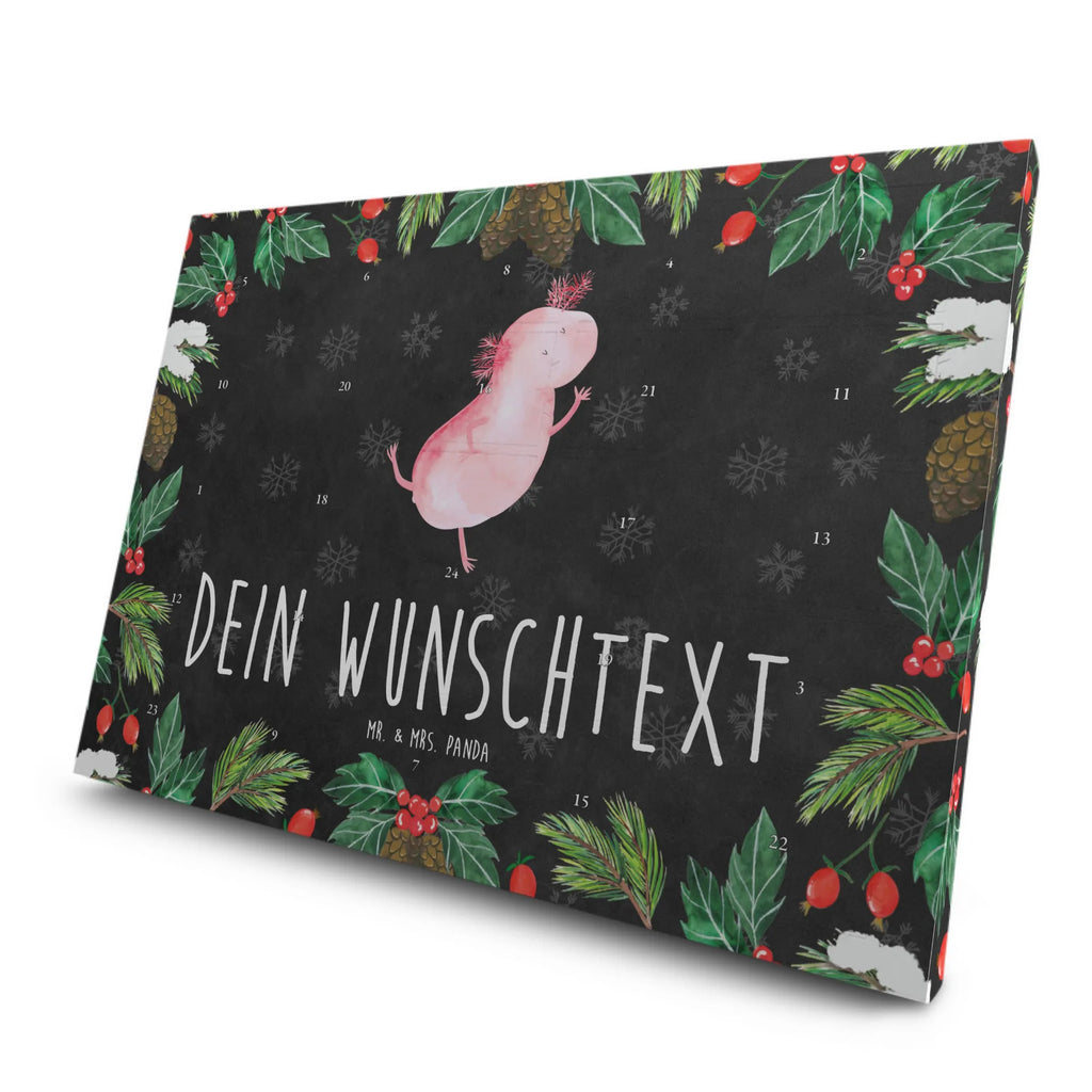 Personalisierter Tee Adventskalender Axolotl Tanzen Personalisierter Tee Adventskalender, Axolotl, Molch, Axolot, Sterne, Freundin, Schwanzlurch, Beste Freundin, Verrückt, Lurche, Lurch, Dachschaden