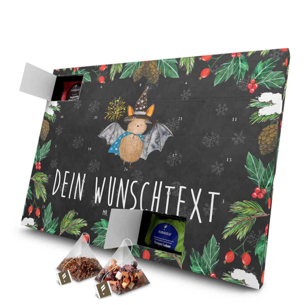 Personalisierter Tee Adventskalender Fledermaus Zauberer Personalisierter Tee Adventskalender, Tiere, Tiermotive, Gute Laune, Lustige Sprüche, Zauberer, Magier, Fledermäuse, Fledermaus, Reinsteigern, Frauen