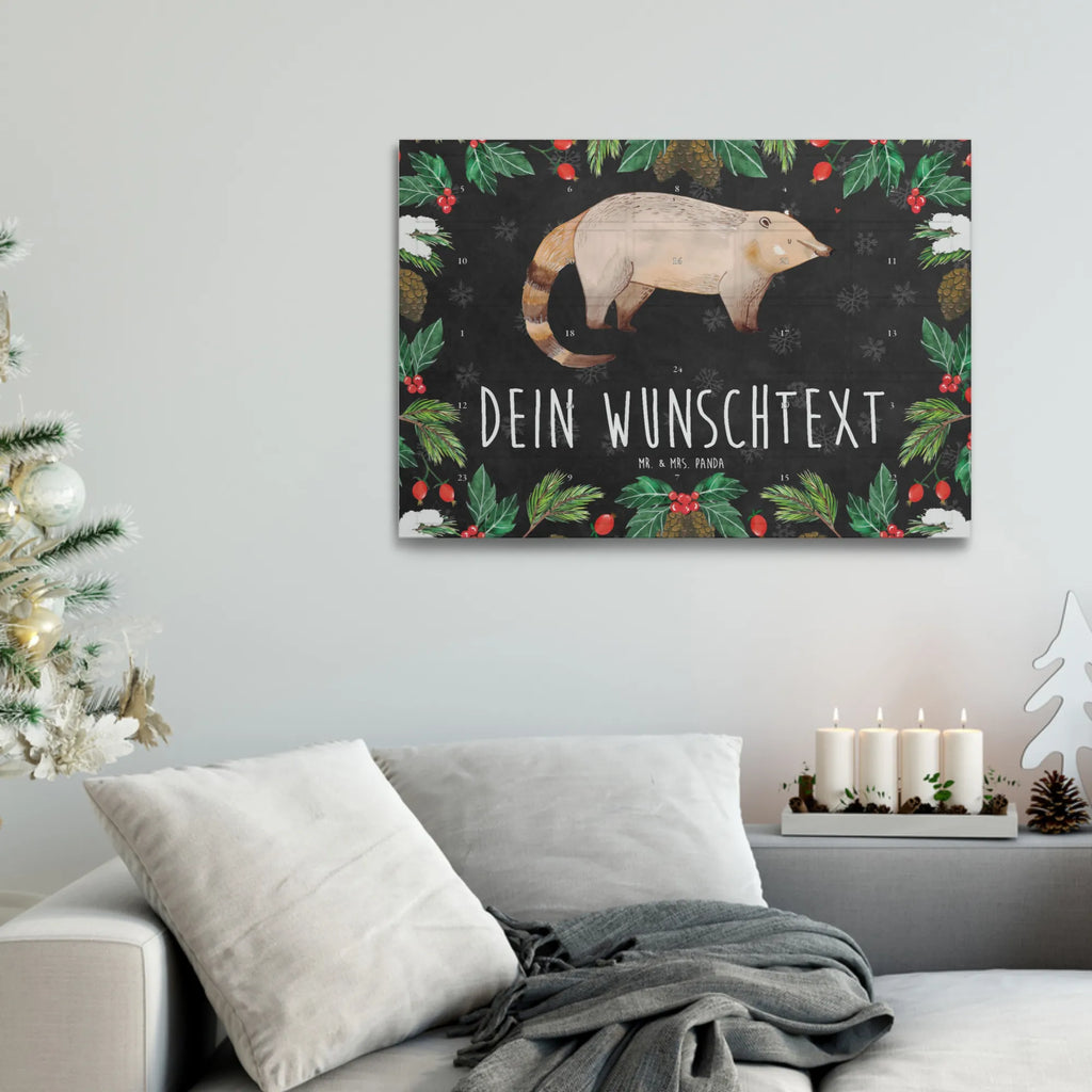 Personalisierter Tee Adventskalender Nasenbär Personalisierter Tee Adventskalender, Tiermotive, Tiere, Gute Laune, Lustige Sprüche, Nasenbär, Bär, Nasenbären, Rüsselbär