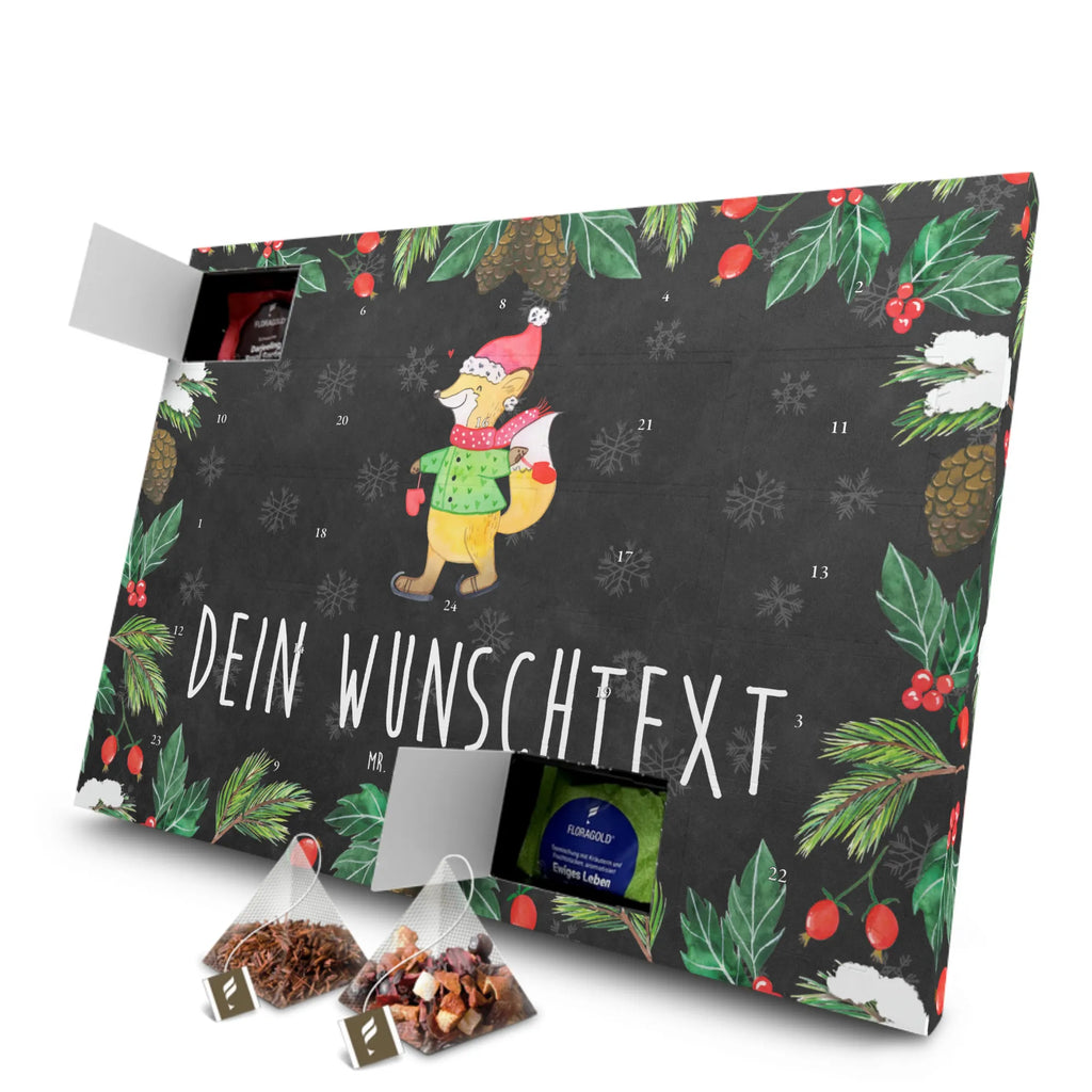 Personalisierter Tee Adventskalender Fuchs  Schlittschuhe Personalisierter Tee Adventskalender, Advent, Heiligabend, Winter, Wintermotiv, Weihnachten, Weihnachtsdeko, Nikolaus, Weihnachtsbaum, Tannenbaum, Weihnachtstage, Weihnachtszeit, Weihnachtsmann