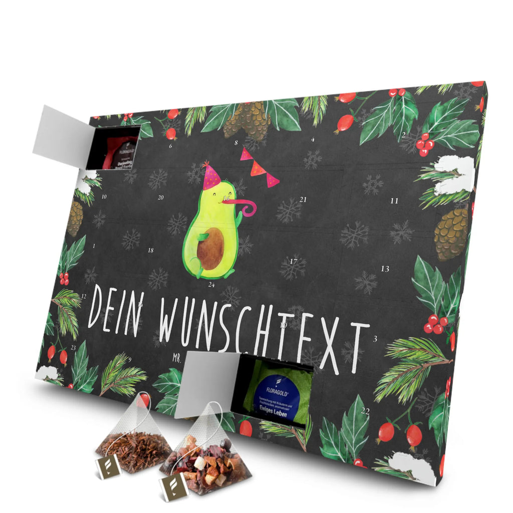 Personalisierter Tee Adventskalender Avocado Party Zeit Personalisierter Tee Adventskalender, Avocado, Gesund, Veggie, Vegan