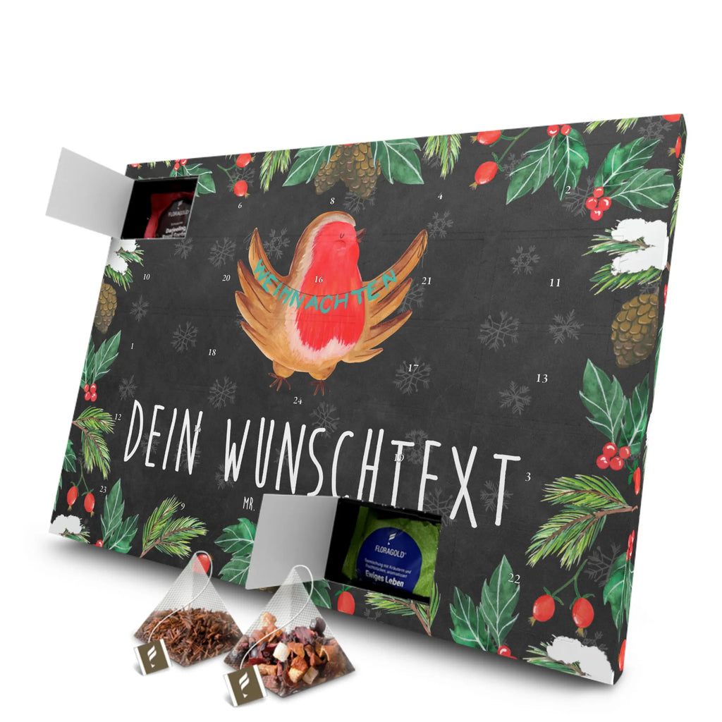 Personalisierter Tee Adventskalender Rotkehlchen Weihnachten Personalisierter Tee Adventskalender, Nikolaus, Winter, Advent, Heiligabend, Wintermotiv, Weihnachten, Weihnachtsdeko, Vogel, Weihnachtsmotiv, Frohe Weihnachten, Weihnachtsgruß, Xmas