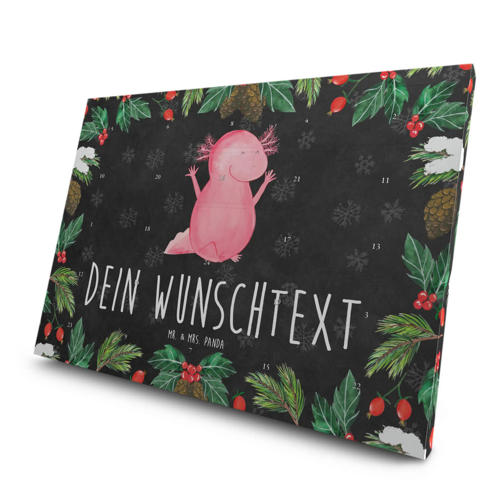 Personalisierter Tee Adventskalender Axolotl Hurra Personalisierter Tee Adventskalender, Axolotl, Molch, Freude, Lurch, Spaß, Fröhlich, Axolot, Schwanzlurch, Motivation, Zufriedenheit, Lurche