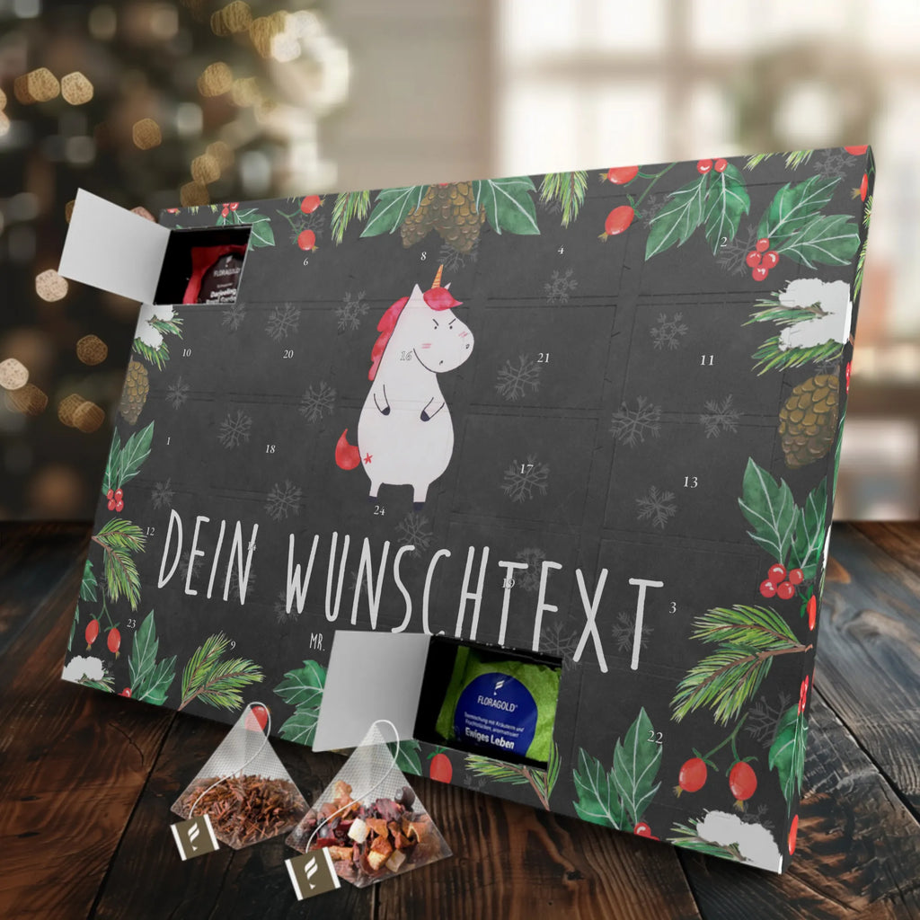 Personalisierter Tee Adventskalender Einhorn Wut Personalisierter Tee Adventskalender, Einhorn, Einhorn Deko, Einhörner, Unicorn, Büro, Arbeit, Dumme Fragen, Geschenk, Lustlos, Lustig, Spaß, wütend, Realität, Nein, Ansage