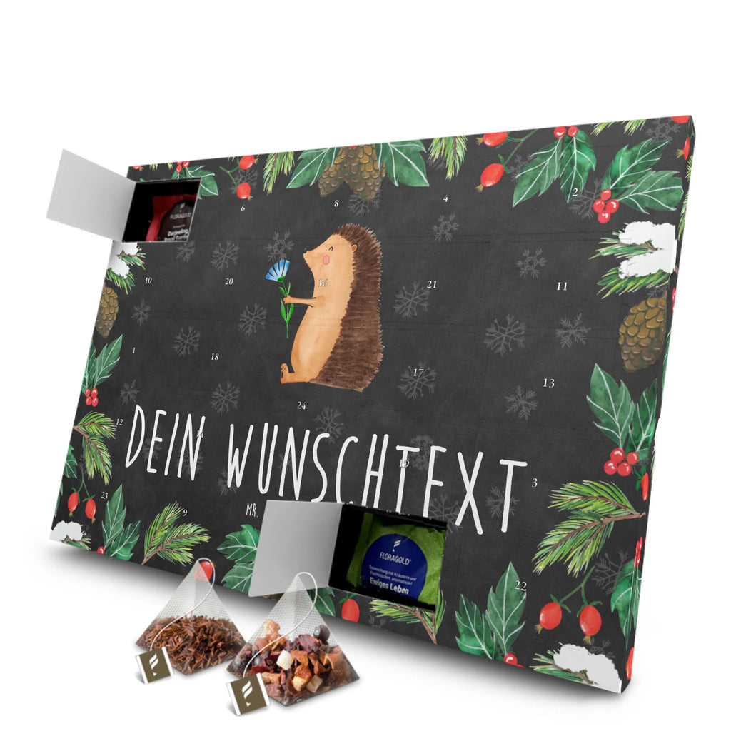 Personalisierter Tee Adventskalender Igel Blumen Personalisierter Tee Adventskalender, Tiermotive, Tiere, Gute Laune, Lustige Sprüche, krank, Genesungswünsche, Krankenhaus, Krankheit, Besuch, Igel, Gute Besserung