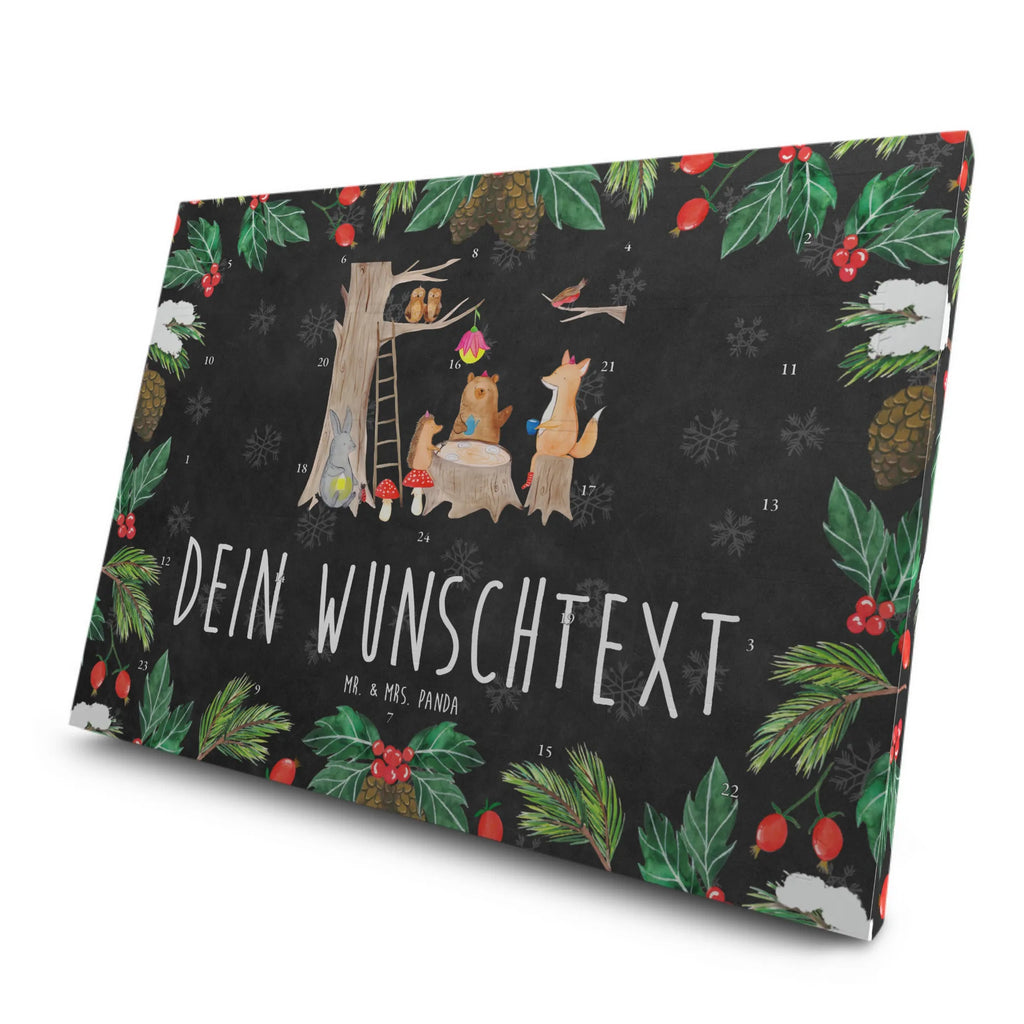 Personalisierter Tee Adventskalender Waldtiere Picknick Personalisierter Tee Adventskalender, Tiere, Tiermotive, Gute Laune, Lustige Sprüche, Hase, Maus, Igel, Fuchs, Picknick, Eichhörnchen, Waldtiere, Wald