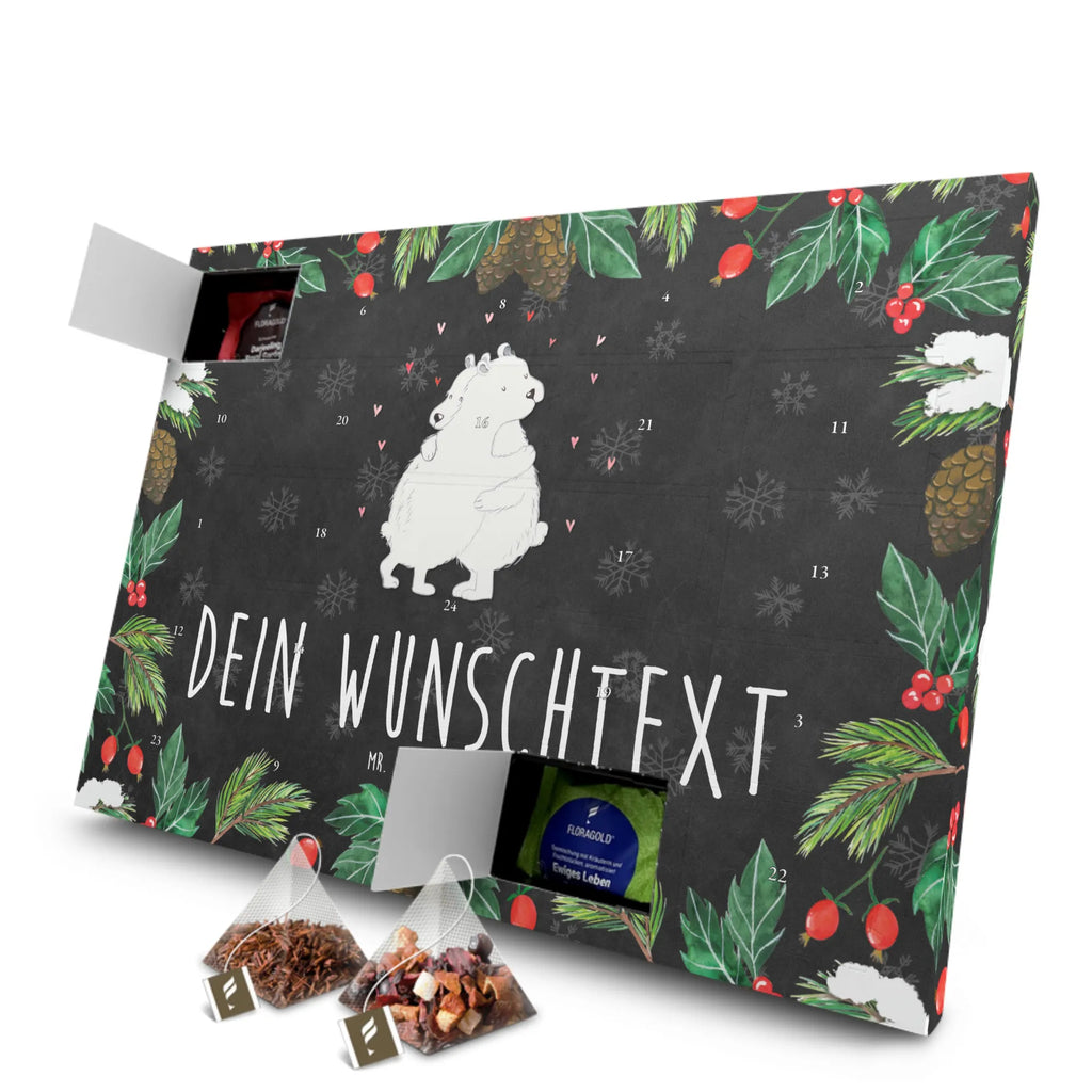 Personalisierter Tee Adventskalender Eisbär Umarmen Personalisierter Tee Adventskalender, Tiere, Tiermotive, Gute Laune, Lustige Sprüche