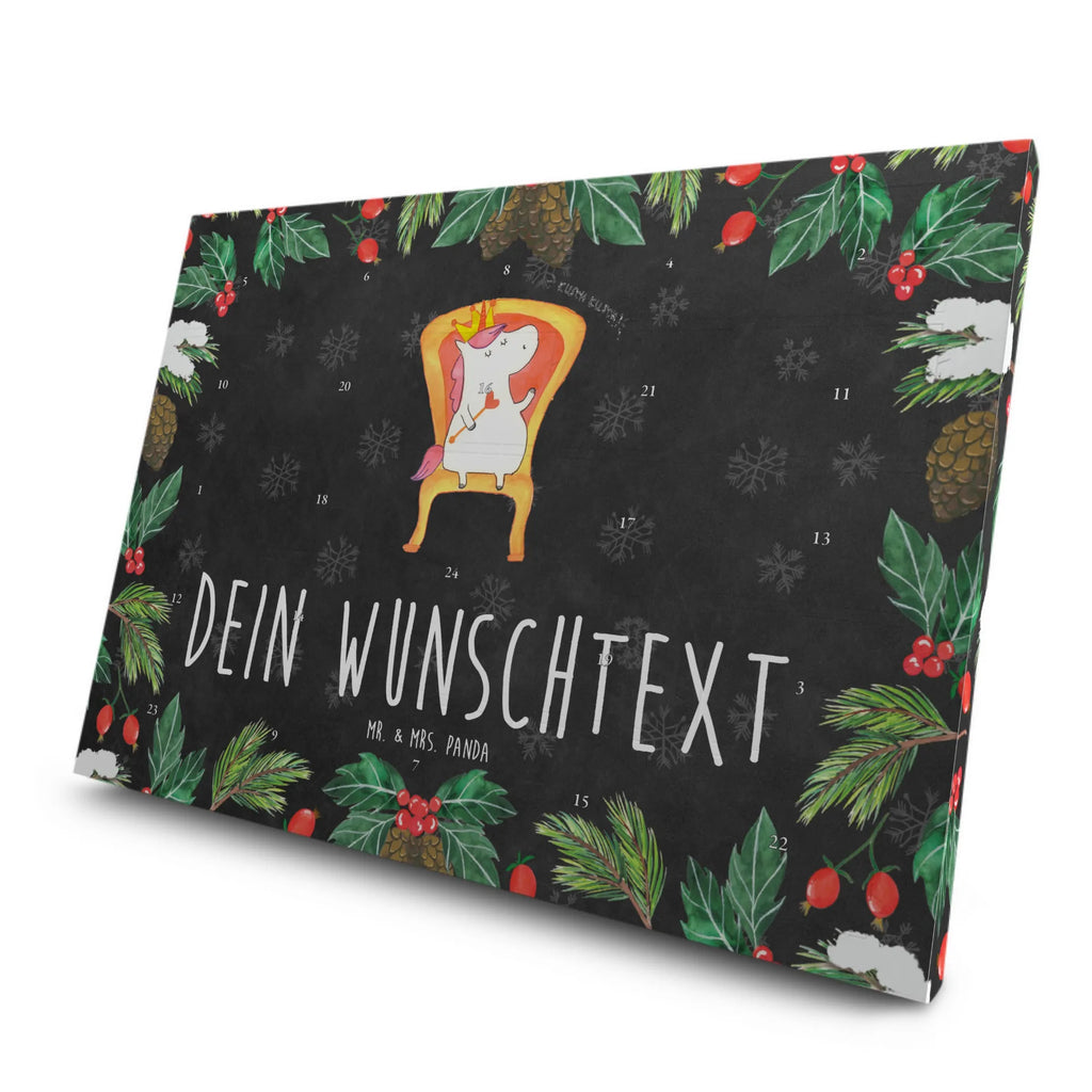 Personalisierter Tee Adventskalender Einhorn König Personalisierter Tee Adventskalender, Unicorn, Einhorn, Einhörner, Einhorn Deko, König, Krone, Herrscher, Bundeskanzler, Prinzessin, Präsident, Kaiser