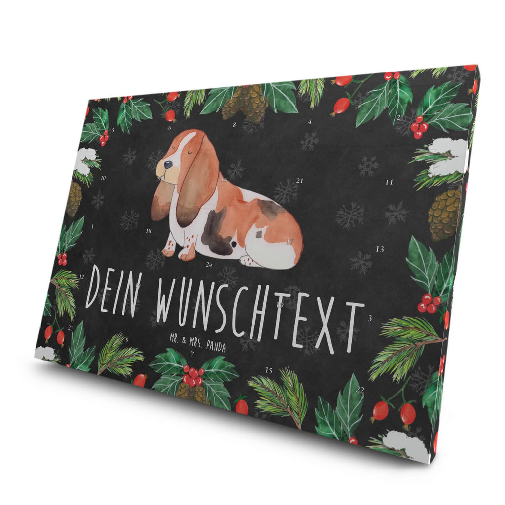 Personalisierter Tee Adventskalender Hund Basset Hound Personalisierter Tee Adventskalender, Hunderasse, Hundebesitzer, Sprüche, Tierliebhaber, Hundemotiv, Haustier, Hund, Kinderlos, Basset, Hundeliebe, Basset Hound
