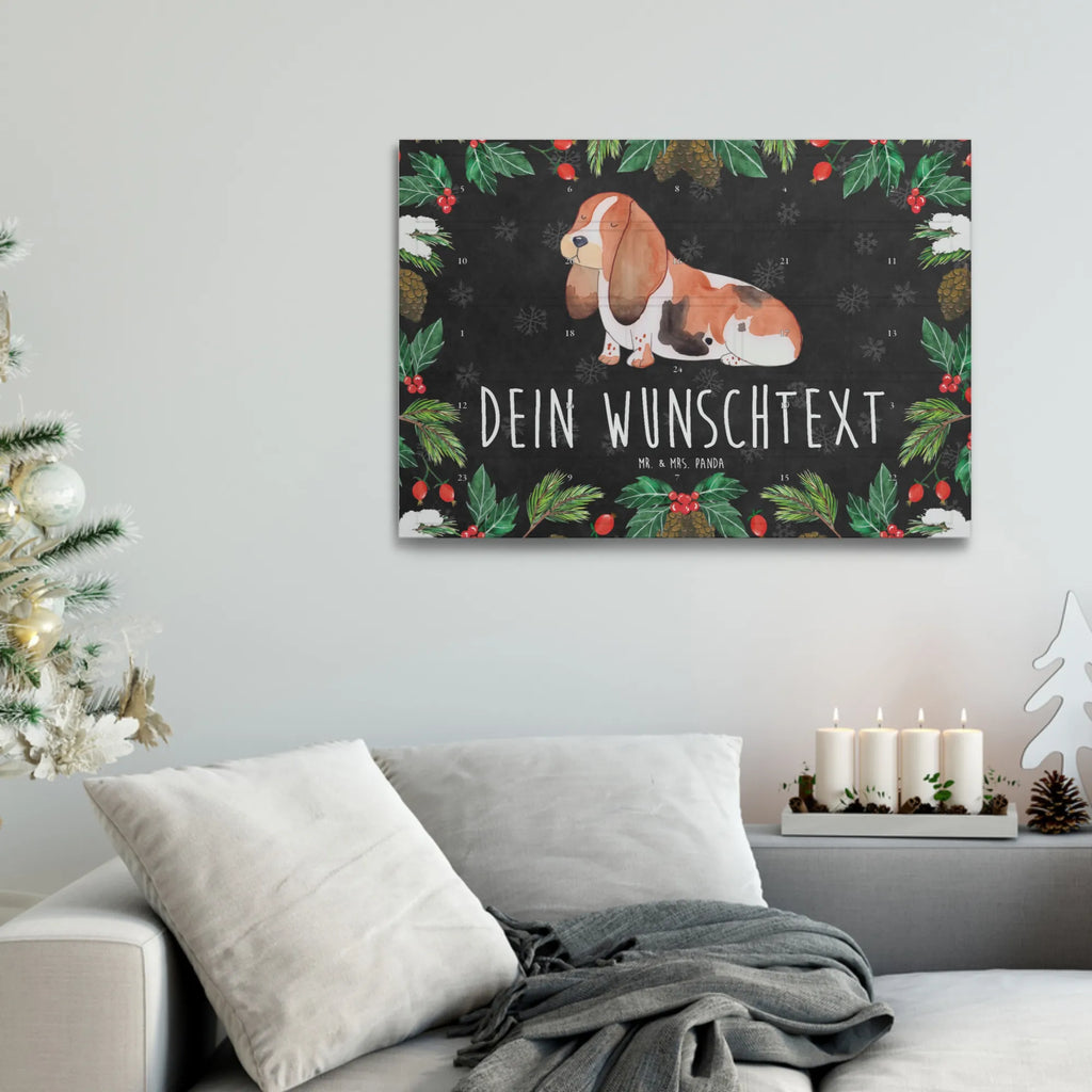Personalisierter Tee Adventskalender Hund Basset Hound Personalisierter Tee Adventskalender, Hunderasse, Hundebesitzer, Sprüche, Tierliebhaber, Hundemotiv, Haustier, Hund, Kinderlos, Basset, Hundeliebe, Basset Hound