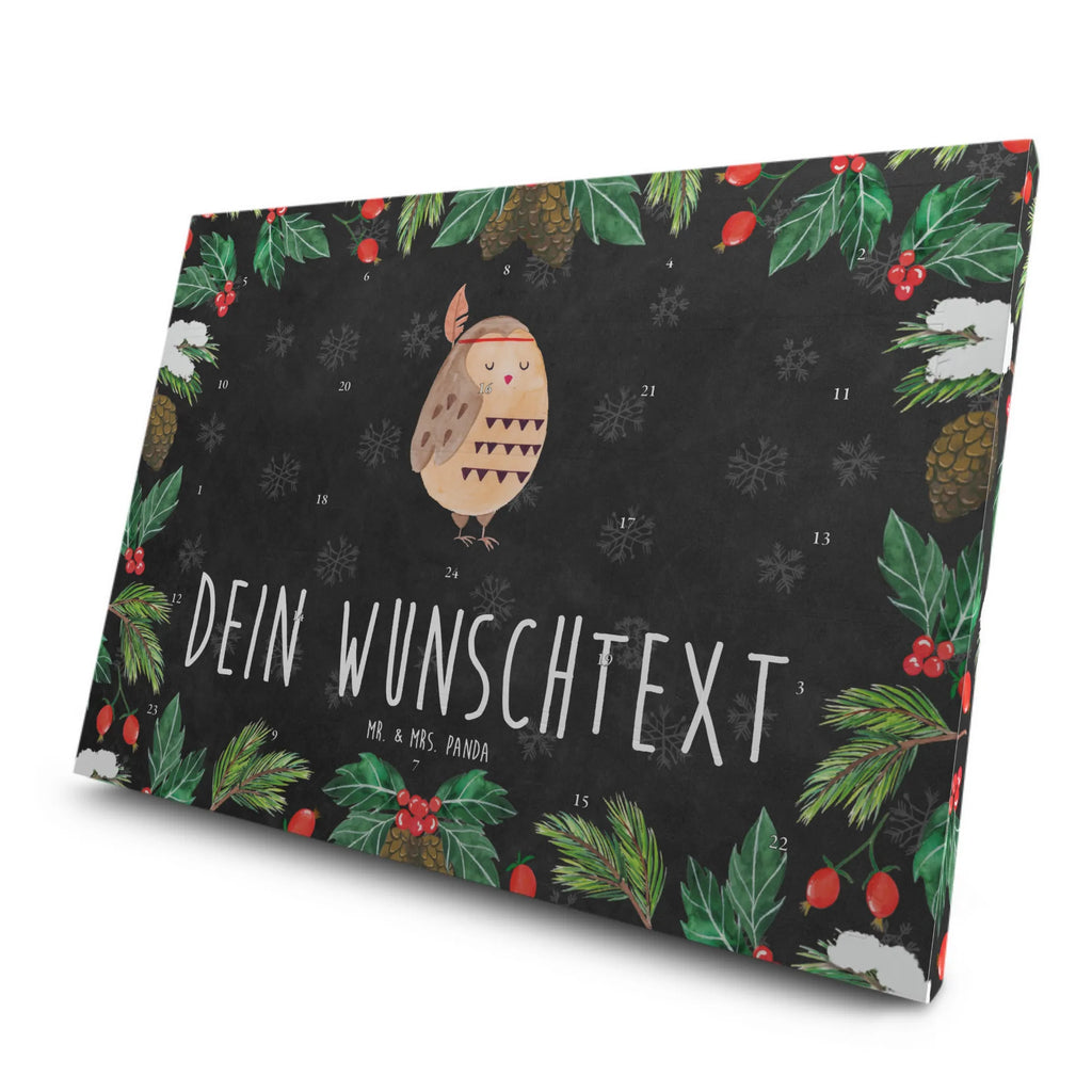 Personalisierter Tee Adventskalender Eule Federschmuck Personalisierter Tee Adventskalender, Eule, Reisespruch, Eule Deko, Federschmuck, Owl, Das Leben Ist Ein Abenteuer, Dekoration