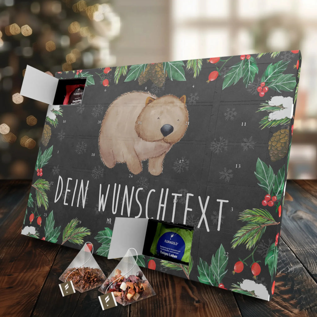 Personalisierter Tee Adventskalender Wombat Personalisierter Tee Adventskalender, Tiere, Tiermotive, Gute Laune, Lustige Sprüche, Australien, Das Leben Ist schön, Wombat, Motivation, Spruch