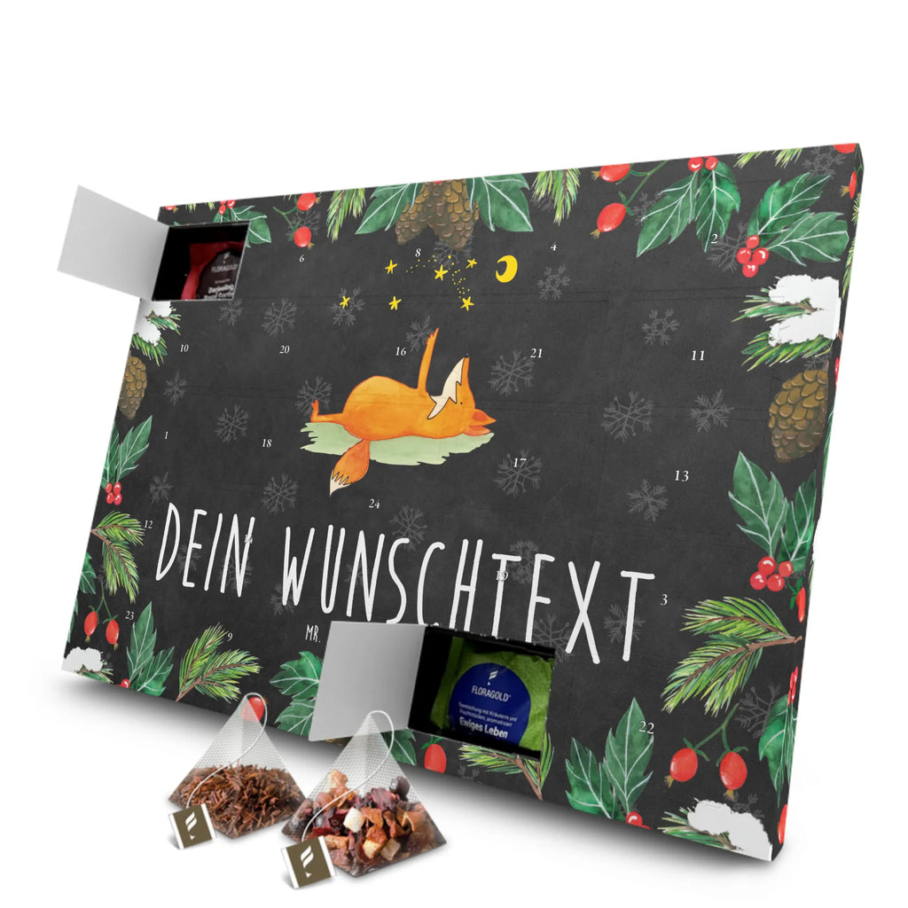 Personalisierter Tee Adventskalender Fuchs Sterne Personalisierter Tee Adventskalender, Fuchs, Always Look On The Bright Side Of Life, Spruch Positiv, Romantik, Spruch schön, Tröstende Worte, Füchse