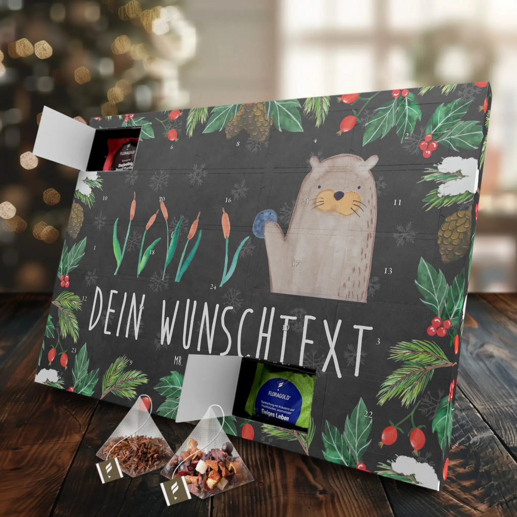 Personalisierter Tee Adventskalender Otter Stein Personalisierter Tee Adventskalender, Seeotter, Otter, Fischotter, Otter Seeotter See Otter