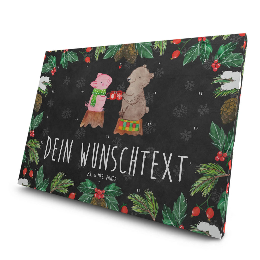 Personalisierter Tee Adventskalender Glühschwein Sause Personalisierter Tee Adventskalender, Advent, Heiligabend, Winter, Wintermotiv, Weihnachten, Weihnachtsdeko, Nikolaus, Bär, Prost, Schwein, Weihnachtszeit, Alles Gute
