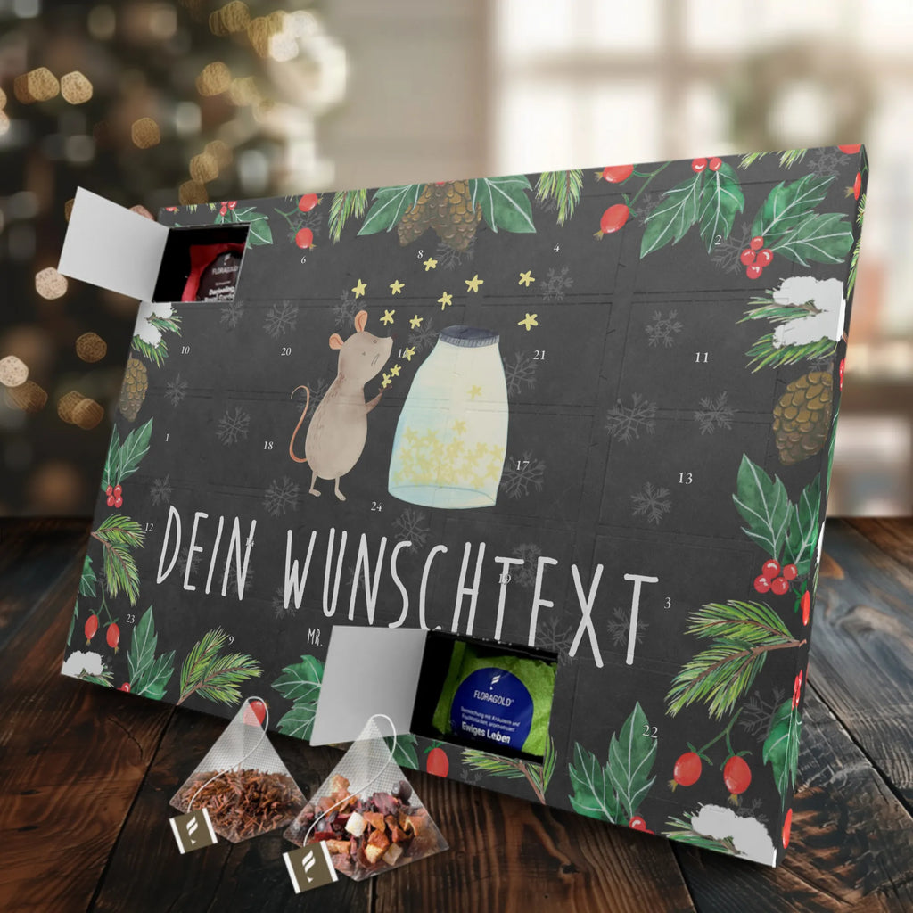 Personalisierter Tee Adventskalender Maus Sterne Personalisierter Tee Adventskalender, Tiermotive, Tiere, Gute Laune, Lustige Sprüche, Kindergeburtstag, Taufgeschenk, Erstes Kind, Schwangerschaft, Taufe, Hoffnung, Sterne, Wunsch, Geburtstag, Geburt, Kind, Maus, Träume