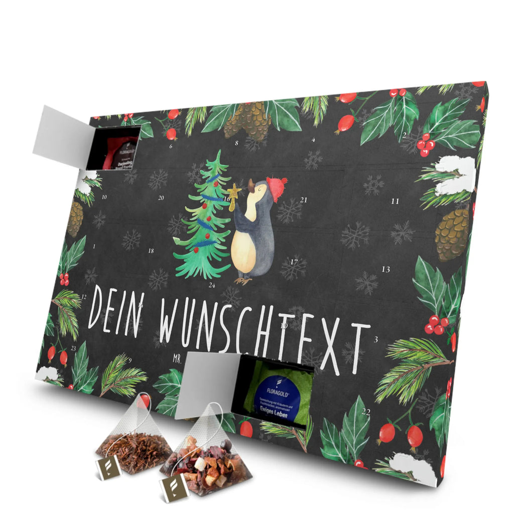  penguin Christmas tree snow, Christmas time