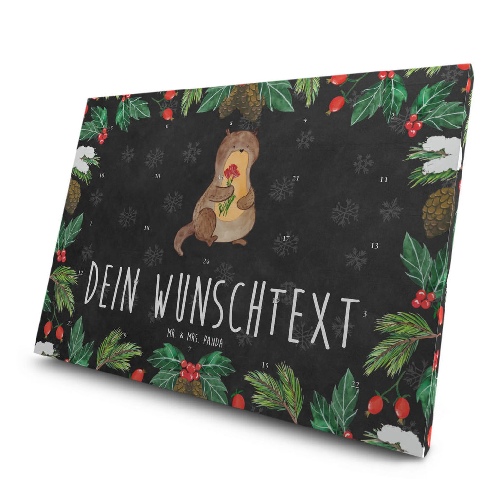 Personalisierter Tee Adventskalender Otter Blumenstrauß Personalisierter Tee Adventskalender, Seeotter, Otter, Fischotter, Otter Seeotter See Otter