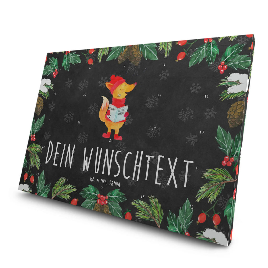 Personalisierter Tee Adventskalender Fuchs Sänger Personalisierter Tee Adventskalender, Nikolaus, Winter, Advent, Heiligabend, Wintermotiv, Weihnachten, Weihnachtsdeko, Weihnachtslieder, Sänger, Fuchs, Singen, Füchse, Geschenk Sänger